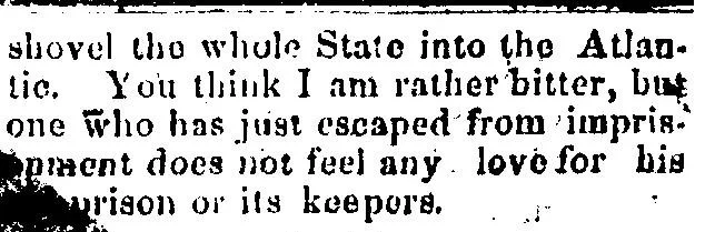Newspaper piece titled Virginia as Seen by a Soldier, published in the Crown Point Register, November 1863, in which a soldier correspondent for the Cleveland Herald writes a darkly comic account of Virginia, its landscape, and its people (final part of letter)