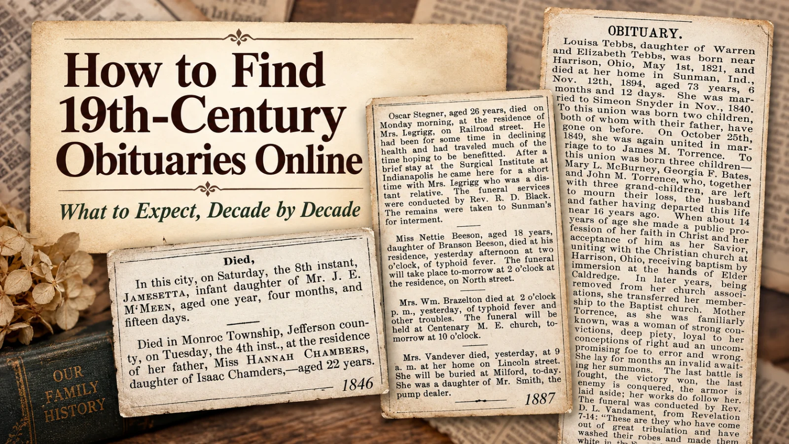 How to Find 19th-Century Obituaries Online
